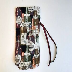 Wine Bottle Tapestry Bag with Drawstring